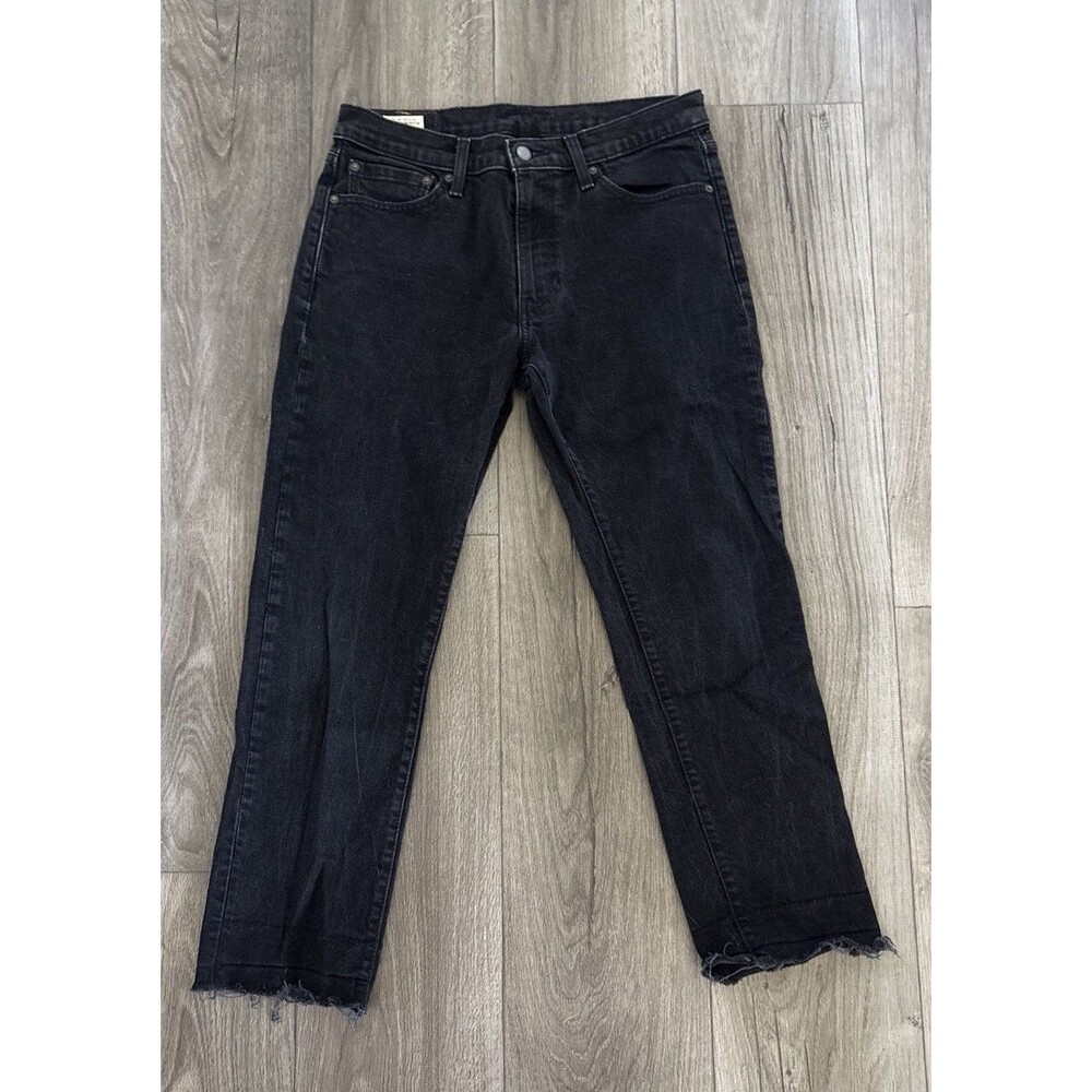 Levis Premium 511 WaterlessJeans Mens 33x30 Black Denim Straight Fit Black Big E